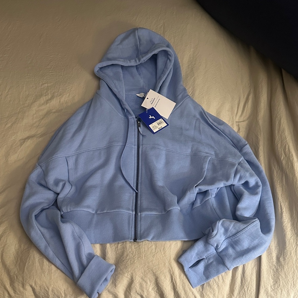 Light Blue Cropped Hoodie